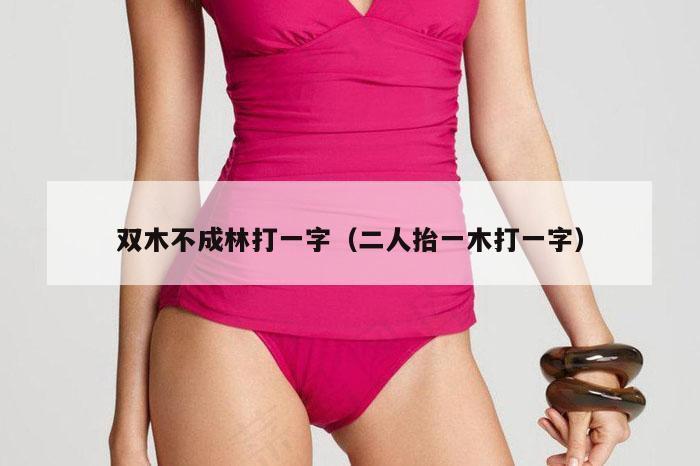 双木不成林打一字（二人抬一木打一字）